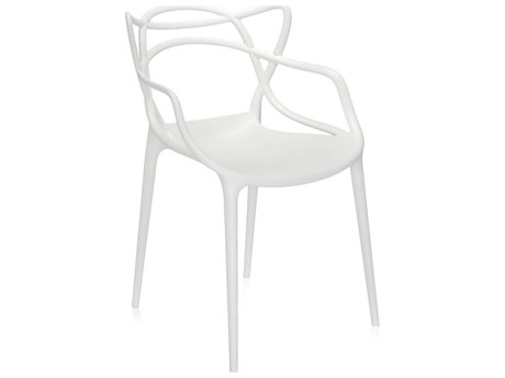 Kartell Outdoor Masters Opaque White Resin Dining Chair