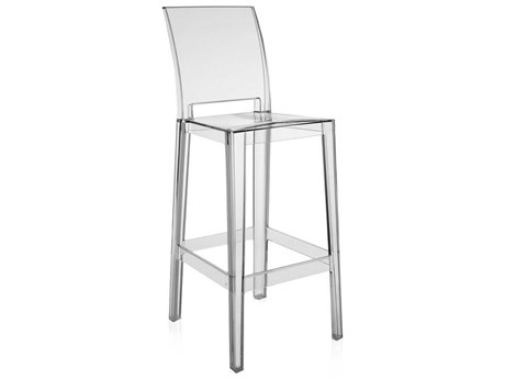 Kartell Outdoor One More Opaque Crystal Resin Bar Stool