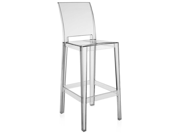 Kartell Outdoor One More Opaque Crystal Resin Bar Stool