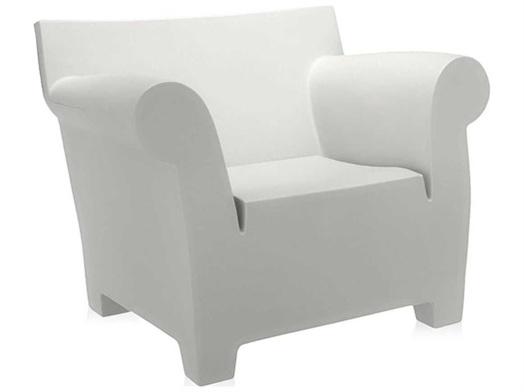 Kartell Outdoor Bubble Zinc White Resin Lounge Chair