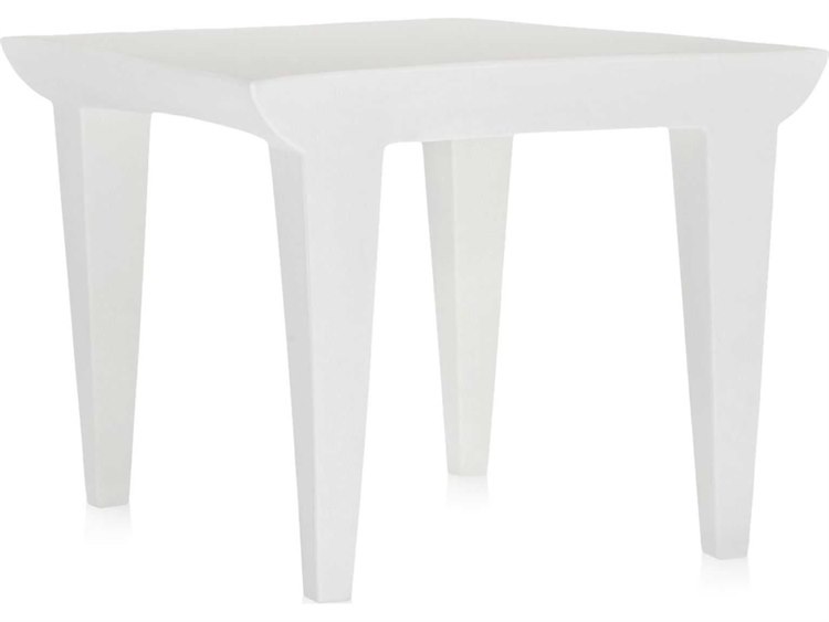 Kartell Outdoor Bubble Zinc White 20''L x 20'' Fabric Square End Table