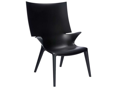 Kartell Outdoor Uncle Jim Opaque Black Resin Lounge Chair