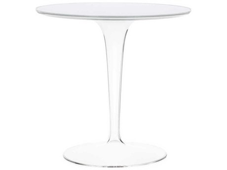 White Glossy Resin Restaurant Tables