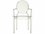Kartell Outdoor Louis Ghost Transparent Ice Blue Resin Dining Arm Chair  KAOG4852J5