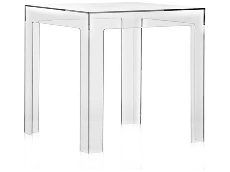 Kartell Outdoor Jolly Transparent Crystal Resin Square End Table