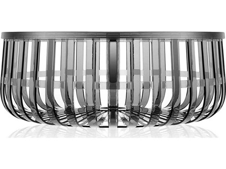 Kartell Outdoor Panier Smoke Transparent Round Storage Coffee Table