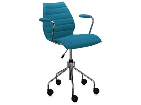 Kartell Maui Blue Upholstered Adjustable Computer Office Chair