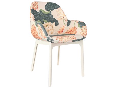 Kartell Clap Beige Upholstered Arm Dining Chair