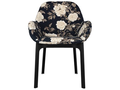 Kartell Clap Beige Upholstered Arm Dining Chair