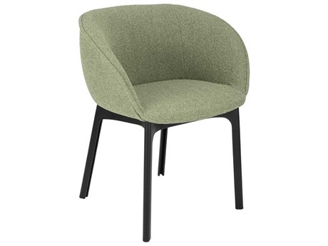 Kartell Charla Black Upholstered Arm Dining Chair