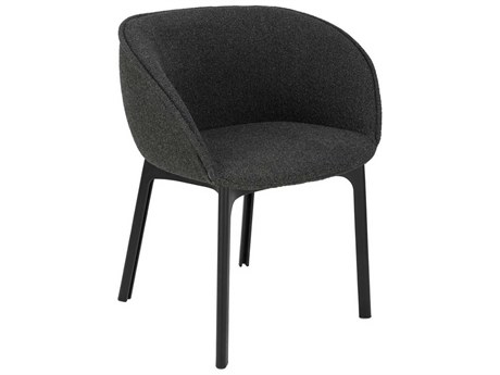 Kartell Charla Black Upholstered Arm Dining Chair