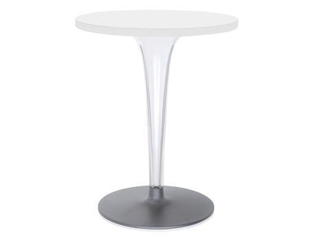 Kartell Toptop Round Plastic White Top Dining Table