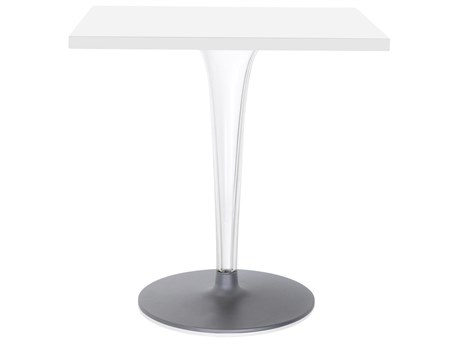 Kartell Toptop Square Plastic White Top Dining Table