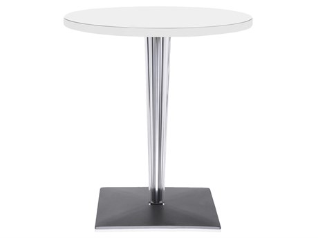 Kartell Toptop Round Plastic White Top Dining Table