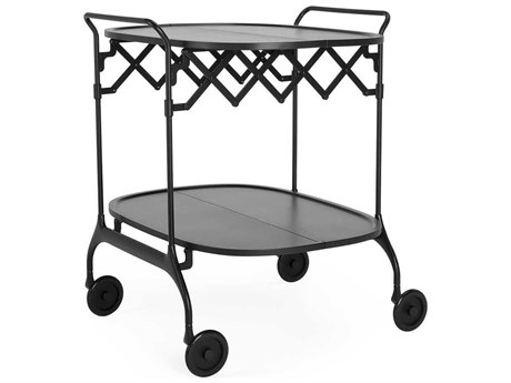Kartell Battista Matte Black Bar Cart
