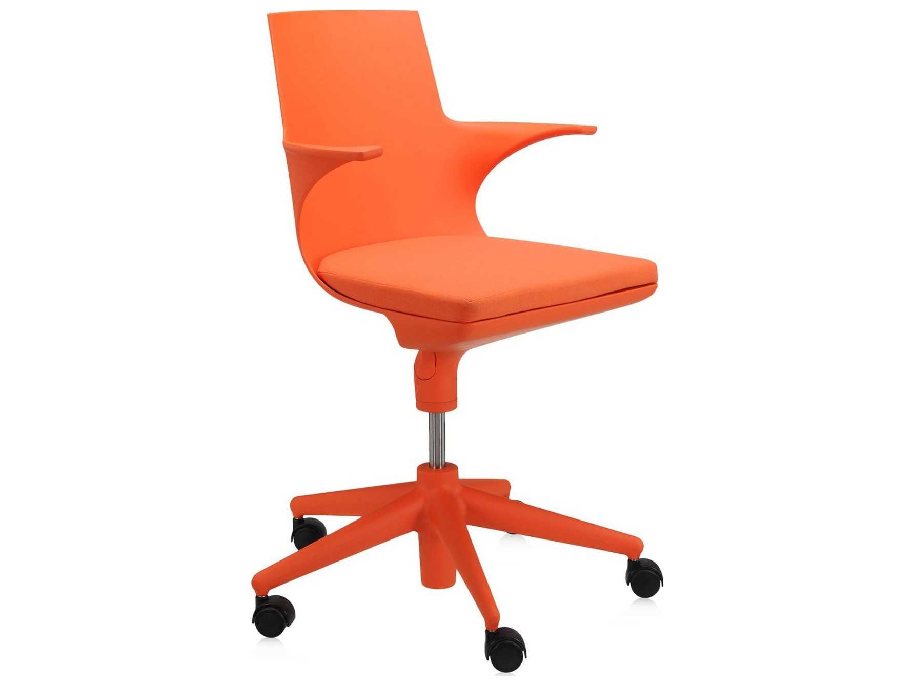 Kartell Spoon Orange Computer Chair Kar481902 Kartell Spoon Orange Computer Chair
