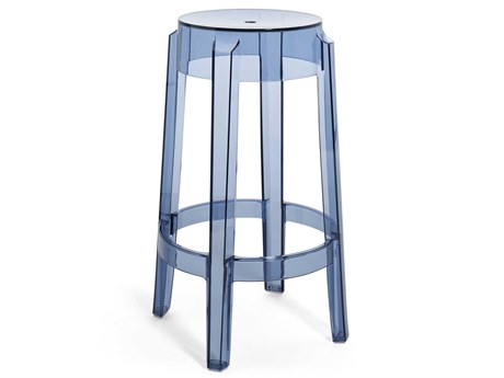 Kartell Charles Ghost Powder Blue Counter Stool  (Sold in 2)