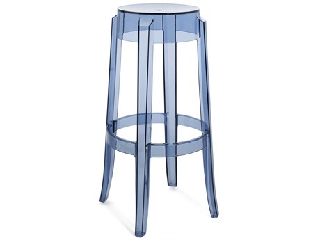 Kartell Charles Ghost Powder Blue Bar Stool  (Sold in 2)