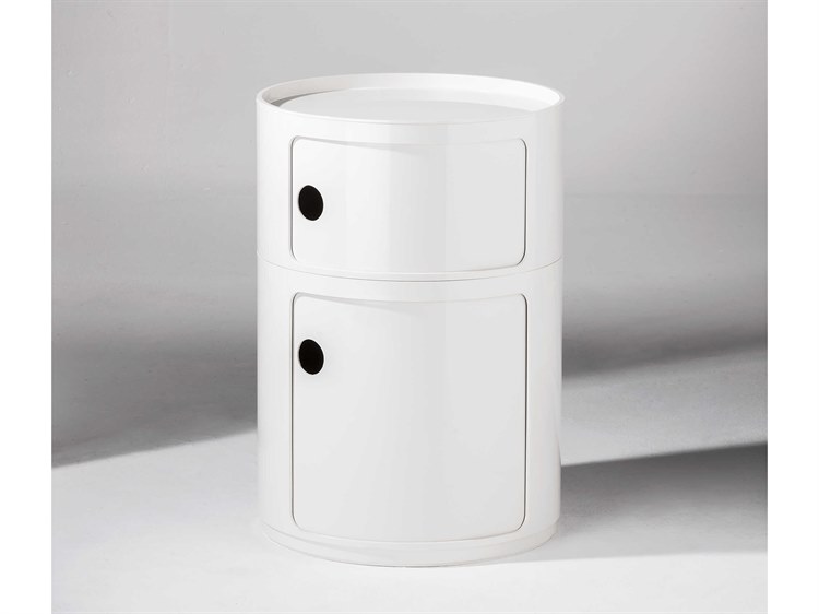 Kartell Componibili White 17 Wide Nightstand Kar493103 Kartell Componibili White 17 Wide Nightstand