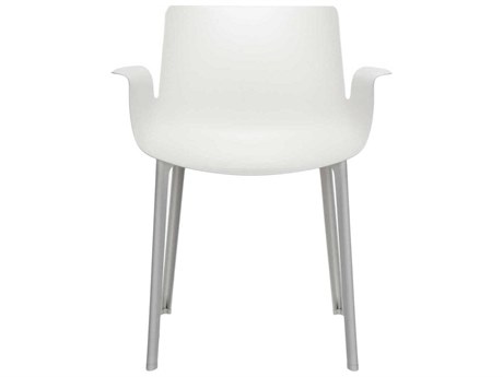 Kartell Piuma White Arm Dining Chair