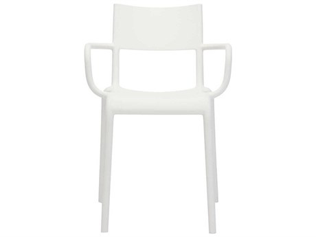Kartell Generic A White Arm Dining Chair  (Sold in 2)