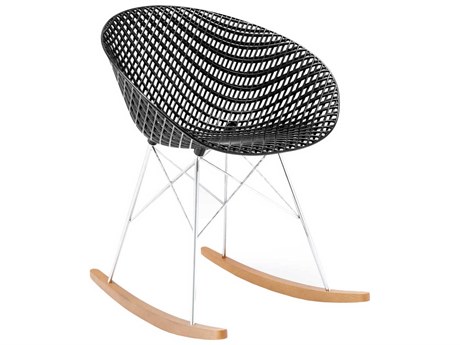 Kartell Smatrik Oak Wood Black Arm Dining Chair  (Sold in 2)