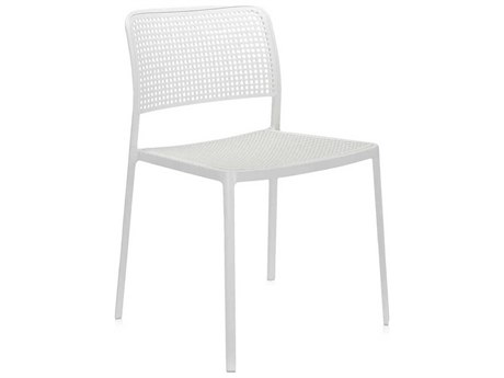 Kartell Audrey Armless Chair in White Frame and White Seat  (Sold in 2)