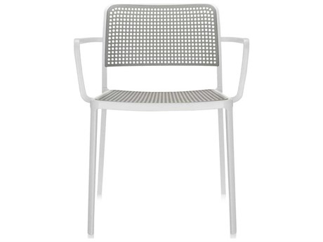 Kartell Audrey Gray Arm Dining Chair  (Sold in 2)