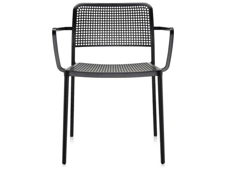 Kartell Audrey Black Arm Dining Chair  (Sold in 2)