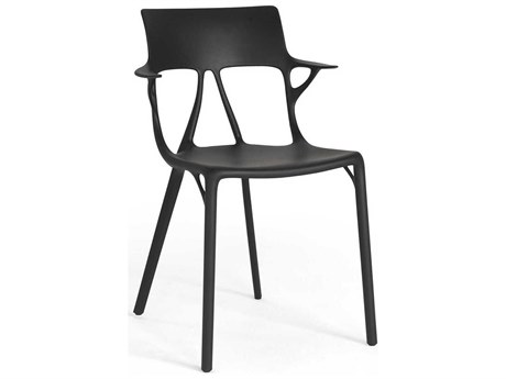 Kartell Ai Black Arm Dining Chair  (Sold in 2)