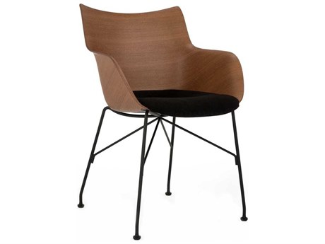 Kartell Q-wood Brown Upholstered Computer Office Chair