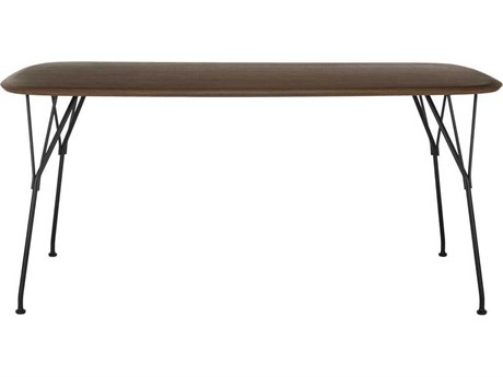 Kartell Viscount Of Wood Rectangular Walnut Black Dining Table