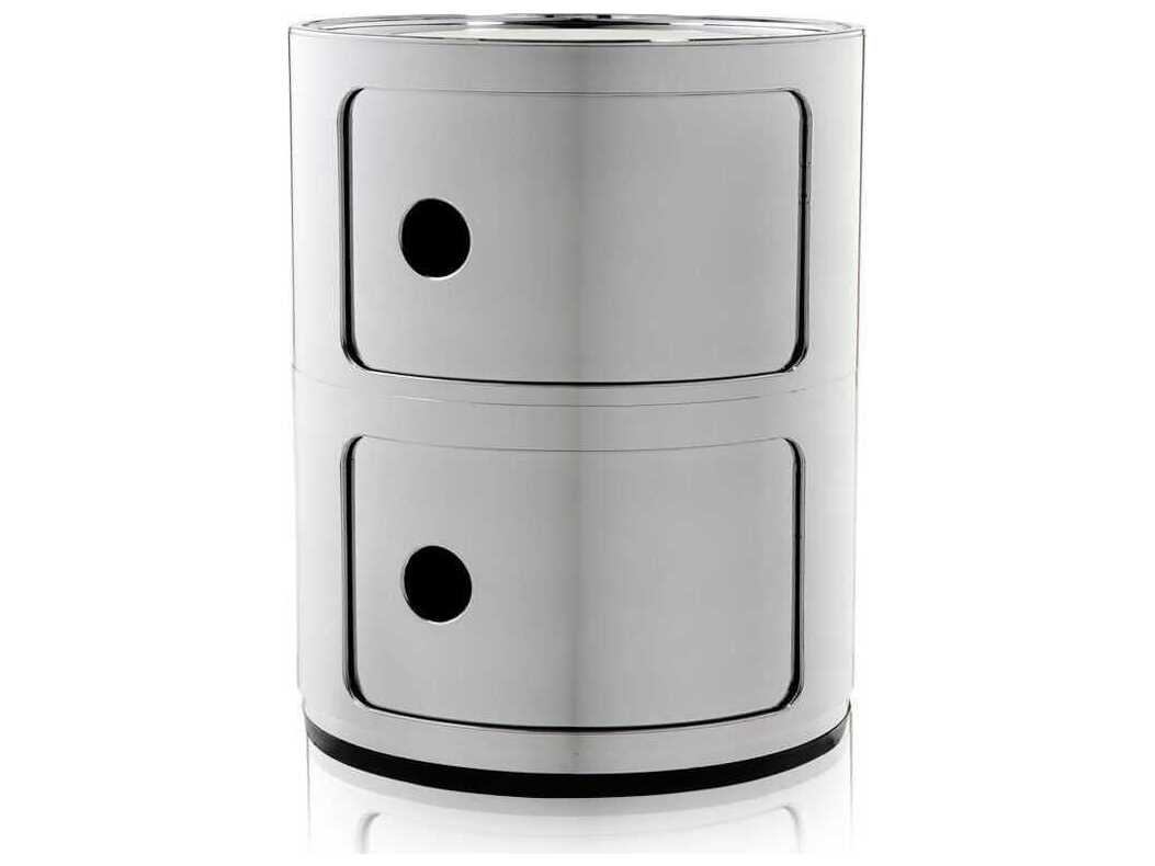 Kartell Componibili Metal Chrome File Cabinet