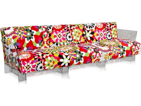 Kartell Pop Missoni Wide Purple Upholstered Sectional Sofa