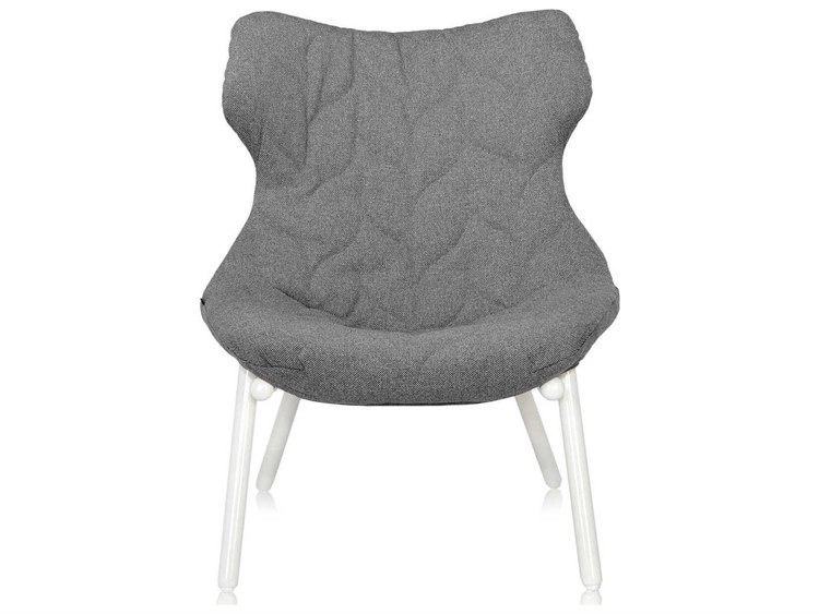 Kartell Foliage Gray Trevira / White Accent Chair KAR6086BC