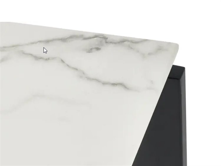 Kartell Four Ceramic Rectangular Stone White Marble And Black Dining ...