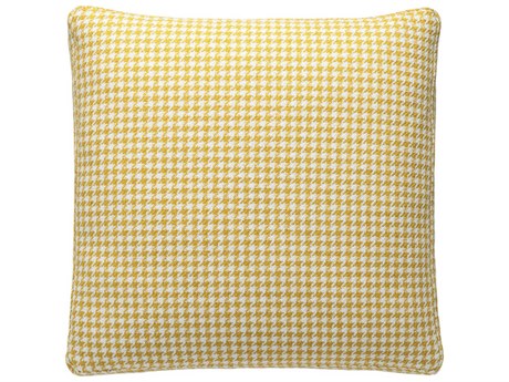 Kartell Largo Mustard Houndstooth 19" x 19" Pillow