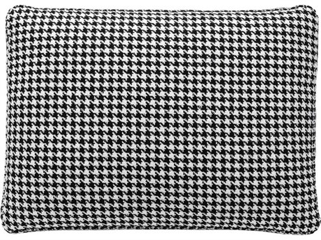 Kartell Largo Black Houndstooth 19" x 14" Pillow