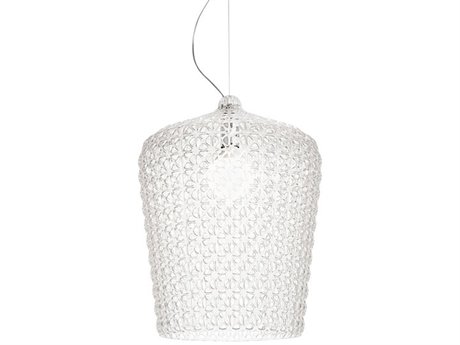 Kartell Kabuki Crystal Clear LED Drum Pendant