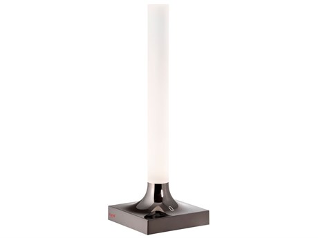 Kartell Goodnight 3. Battery Powered Dimmable Lamp in Polished Titanium