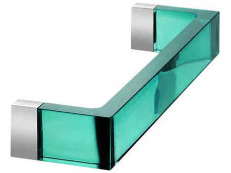 Kartell Rail 11.75" Small Towel Rack in Aquamarine