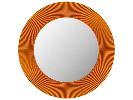 Kartell All Saints Round Mirror in Amber