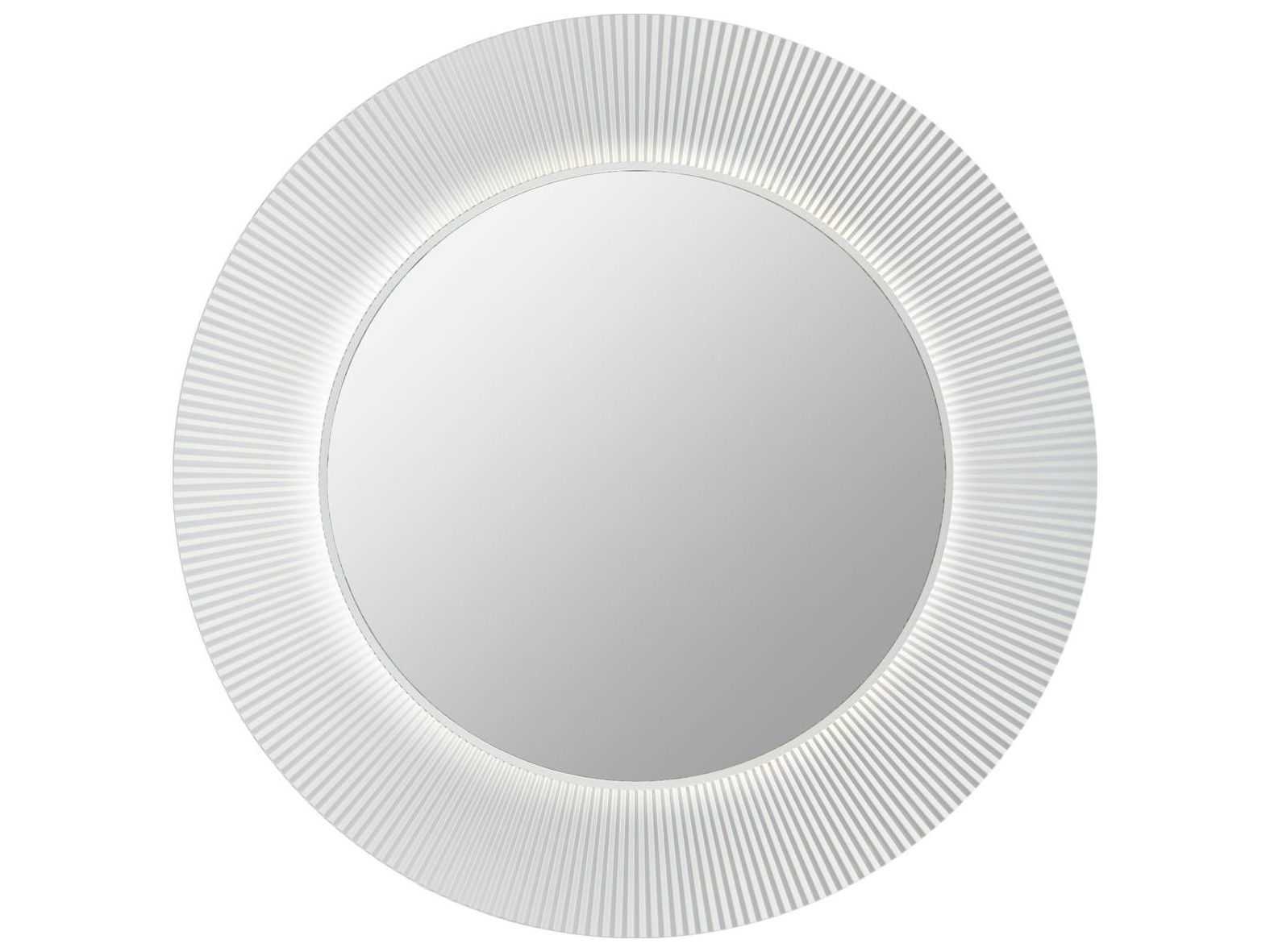 Kartell All Saint Transparent Crystal 31'' Wide Round LED Wall Mirror