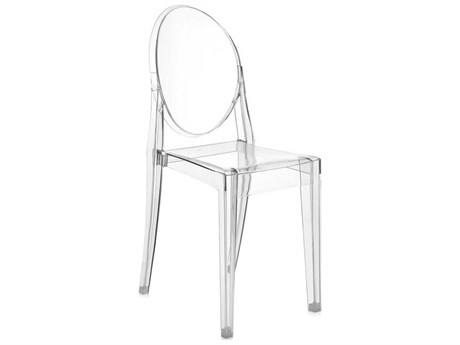 Kartell Victoria Ghost Stackable Chair in Crystal  (Sold in 4)