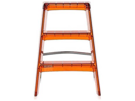 Kartell Upper 18.13" Step Stool in Orange Red