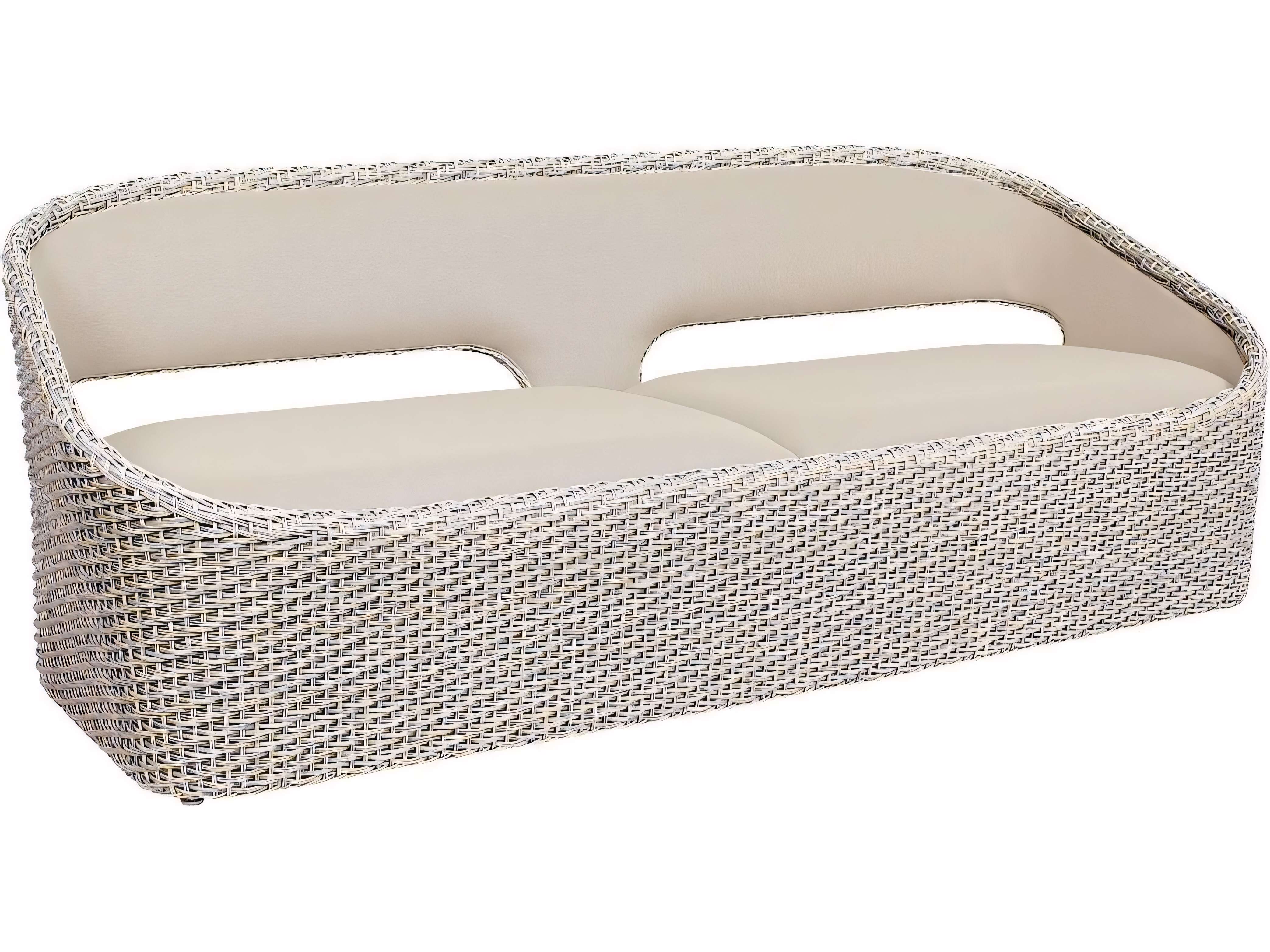 Kingsley Bate Biscayne Wicker Sling Sofa with Open Backrest