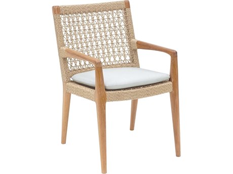 Kingsley Bate Special Order Barcelona Teak Cushion Dining Arm Chair