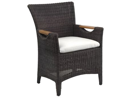 Kingsley Bate Special Order Culebra Wicker Cushion Dining Arm Chair