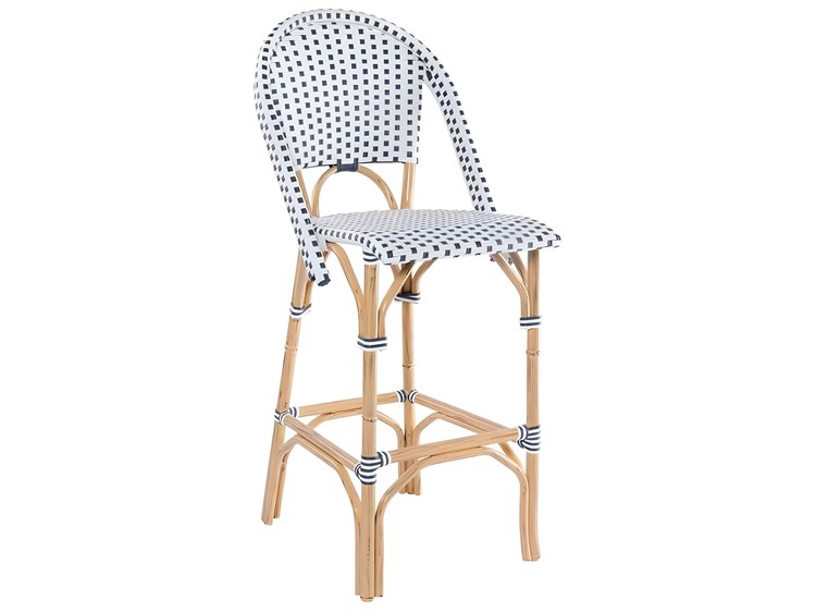 Kingsley Bate Café Wicker Armless Bar Stool