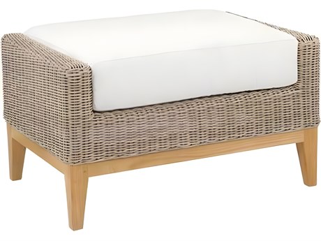 Kingsley Bate Frances Teak Cushion Ottoman